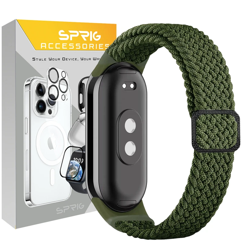 بند اسپریگ مدل Braided Solo مناسب برای ساعت هوشمند شیائومی Mi band 8