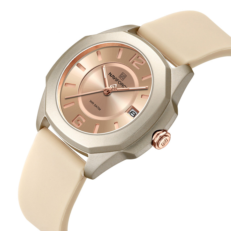 ساعت مچی عقربه‌ای زنانه نیوی فورس مدل naviforce 7107
