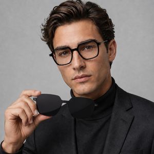 فریم عینک طبی مربعی ترد آی مدل 9345B به همراه کاور آفتابی