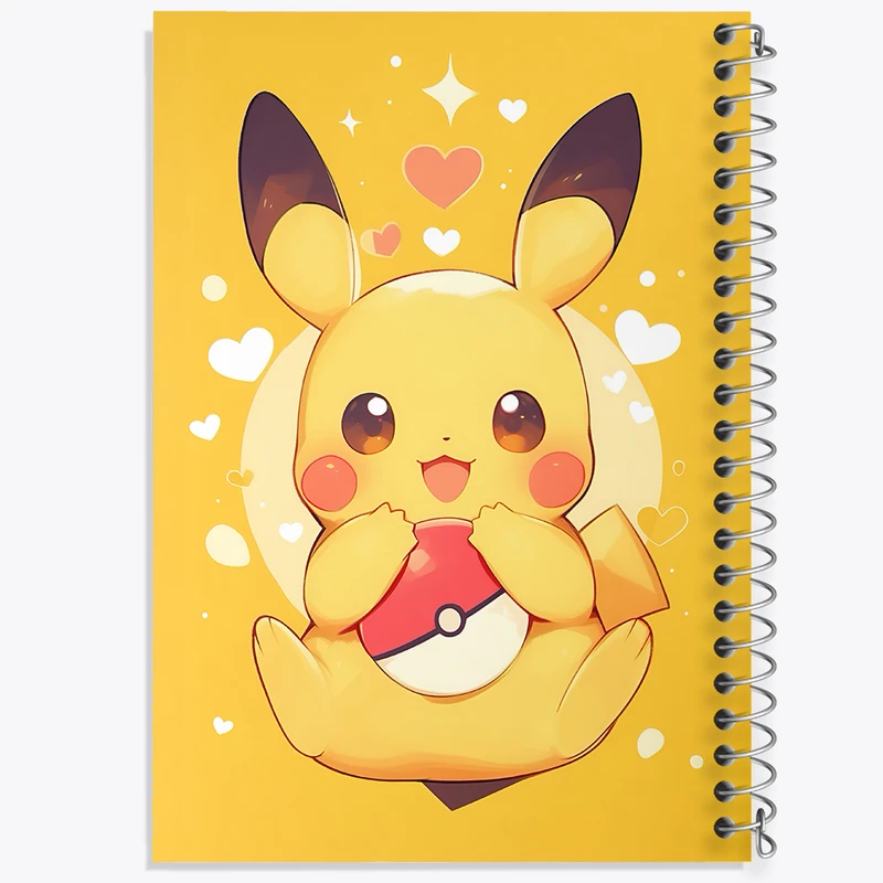 دفتر شطرنجی 50 برگ خندالو طرح انیمه پوکمون کد N3675