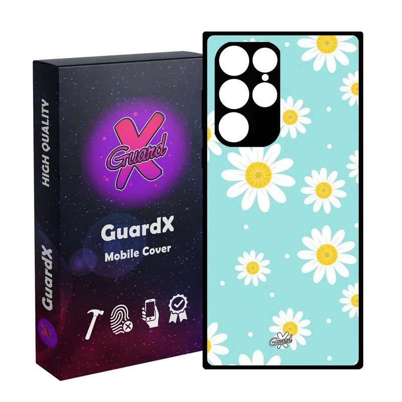 کاور گارد ایکس طرح گل مدل Glass10646 مناسب برای گوشی موبایل سامسونگ Galaxy S22 Ultra