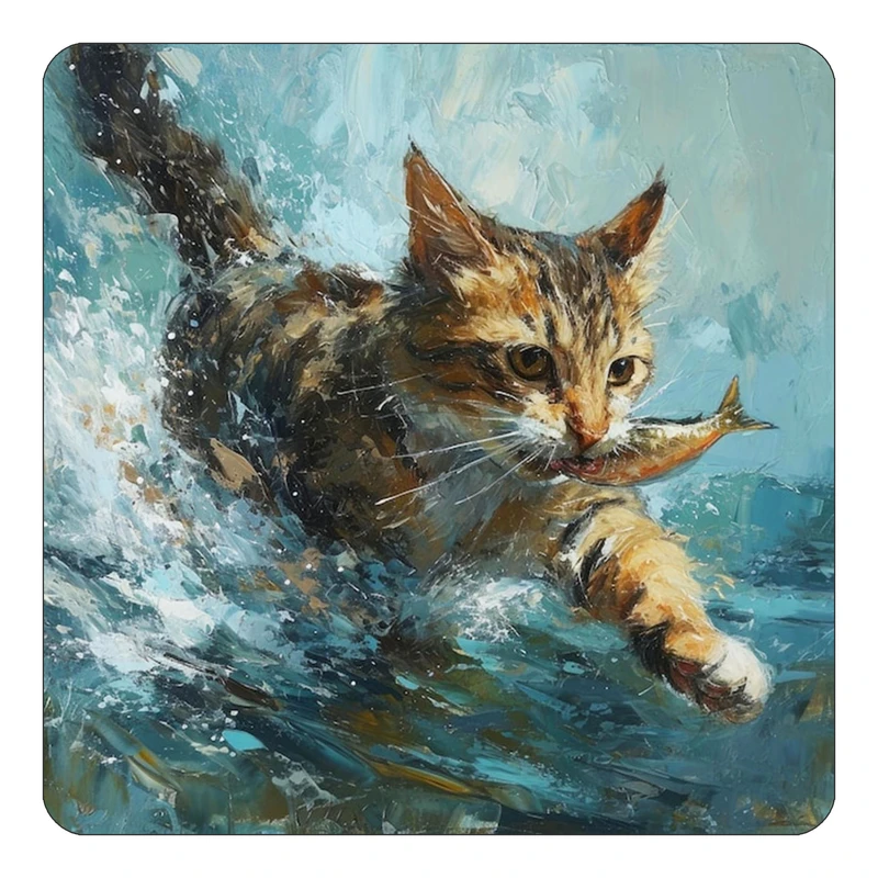 مگنت کاکتی طرح نقاشی رنگ روغن مدل mp69900