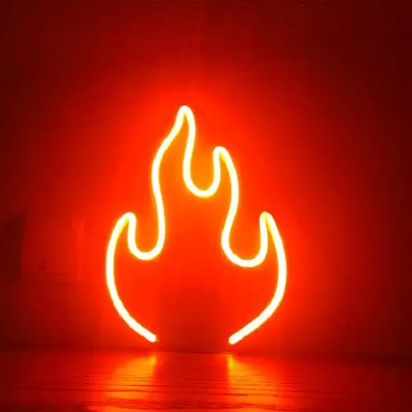 چراغ نئونی دیواری طرح آتش