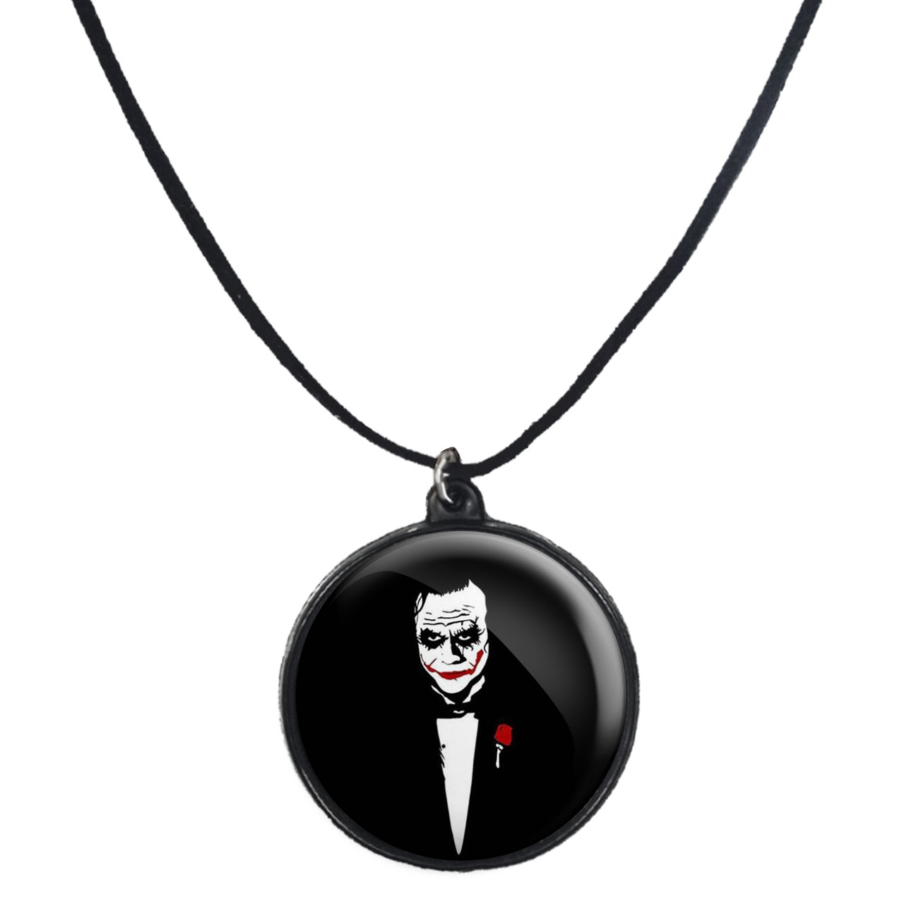 گردنبند پرمانه طرح جوکر کد pmb.6078 مدل دو طرفه