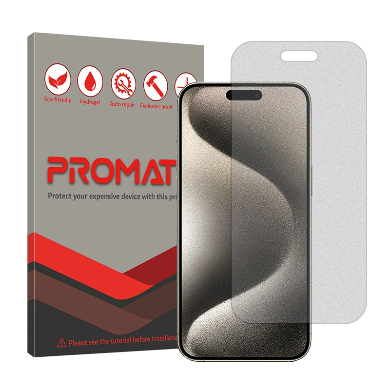 محافظ صفحه نمایش مات پرومیت مدل Resistant مناسب برای گوشی موبایل اپل iPhone 15 Pro Max