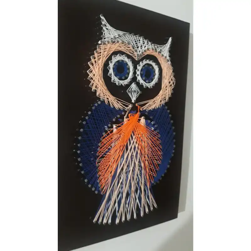 تابلو میخ و نخ طرح جغد