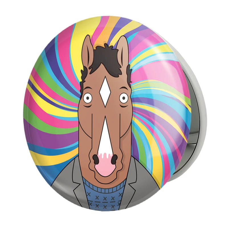 آینه جیبی خندالو طرح سریال بوجک هورسمن Bojack Horseman مدل تاشو کد 1142 