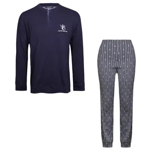 ست تی شرت و شلوار مردانه لین مدل نخ پنبه کد 5197-496