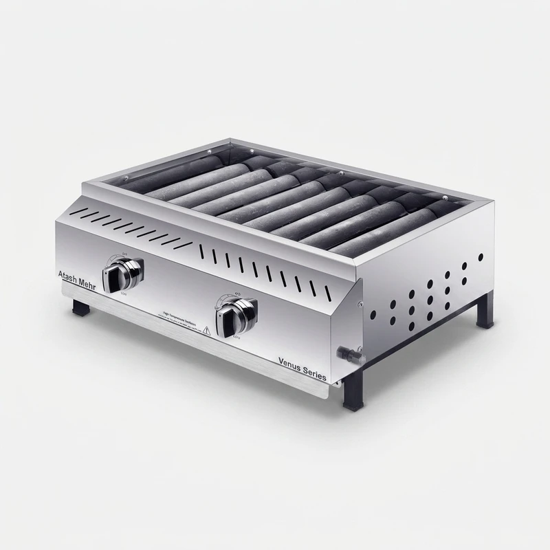 کباب پز گازی آتش‌ مهر مدل steel55