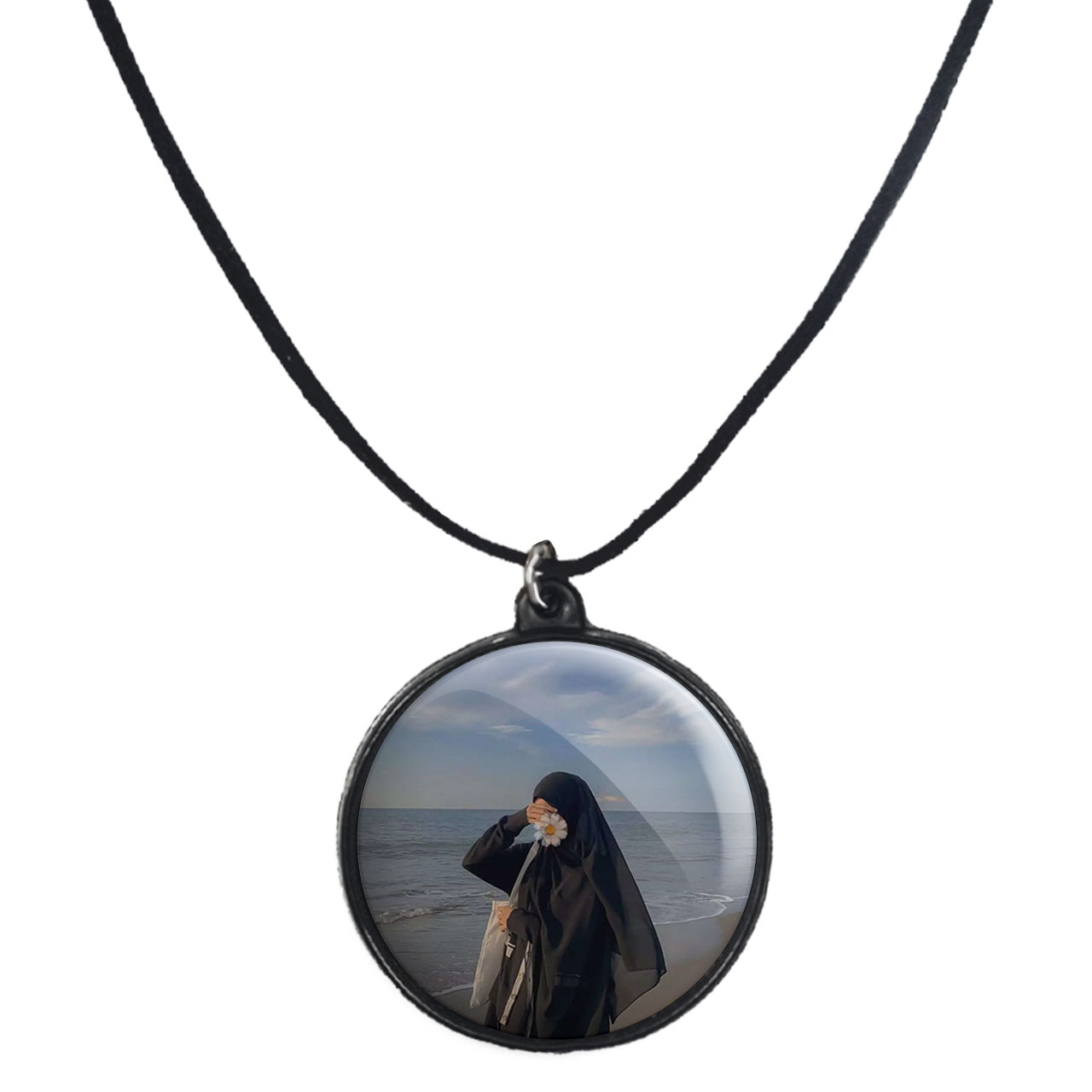 گردنبند پرمانه طرح حجاب کد pmb.24020 مدل دو طرفه