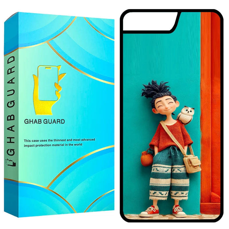 کاور قاب گارد طرح دختر و جغد مدل GCHP7P مناسب برای گوشی موبایل اپل iPhone 7 Plus / 8 Plus