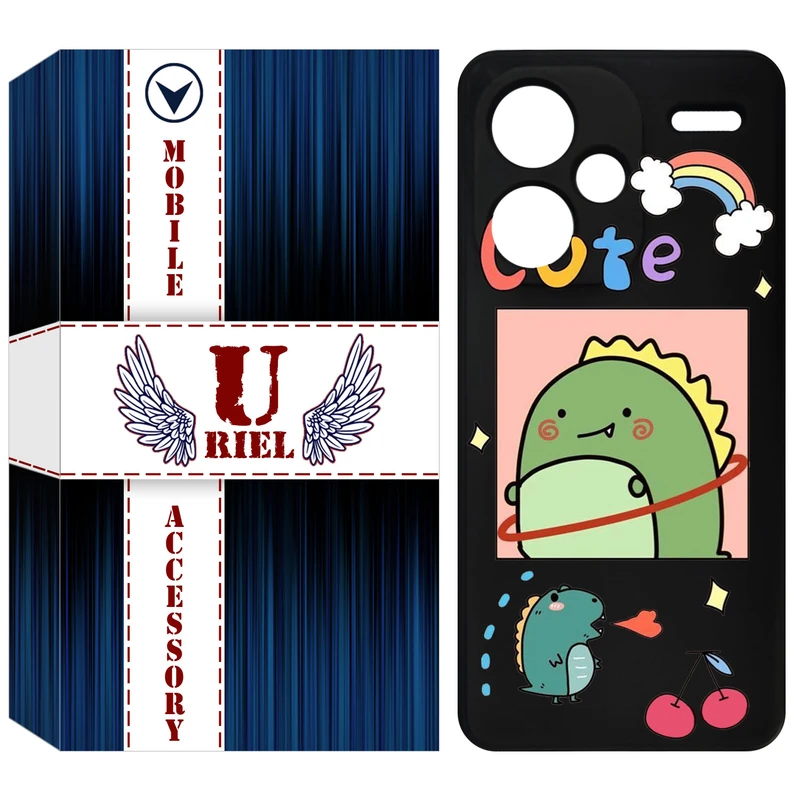 کاور یوریل قاب مدل KSH کد 20 طرح دایناسور مناسب برای گوشی موبایل شیائومی Redmi Note 13 Pro Plus