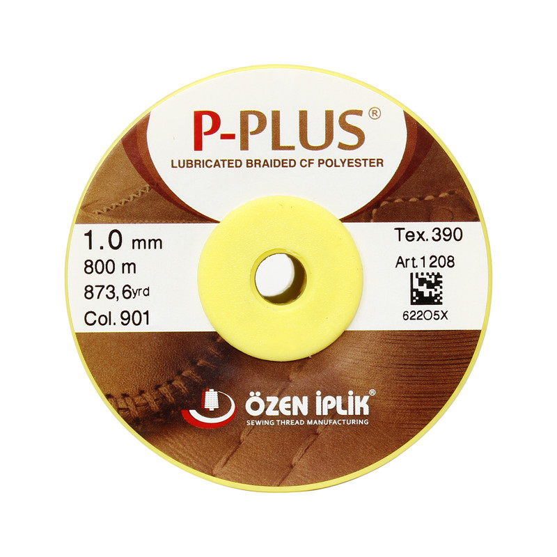 نخ بافت چرم اوزن ایپلیک  مدل P-PLUS کد 901 سایز 1 طول 800 متری