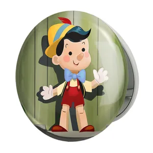 آینه جیبی خندالو طرح پینوکیو Pinocchio مدل تاشو کد 4571 