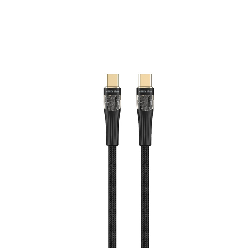 کابل تبدیل USB-C به USB-C گرین لاین مدل Transparent طول ۱ متر