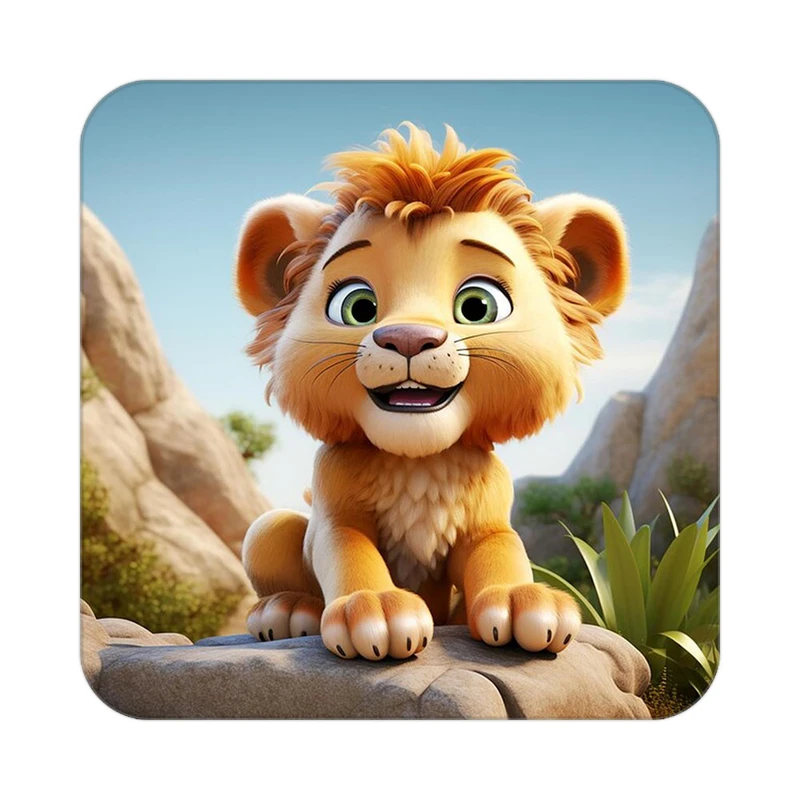 زیر لیوانی کاکتی طرح حیوانات کارتونی مدل mp27288