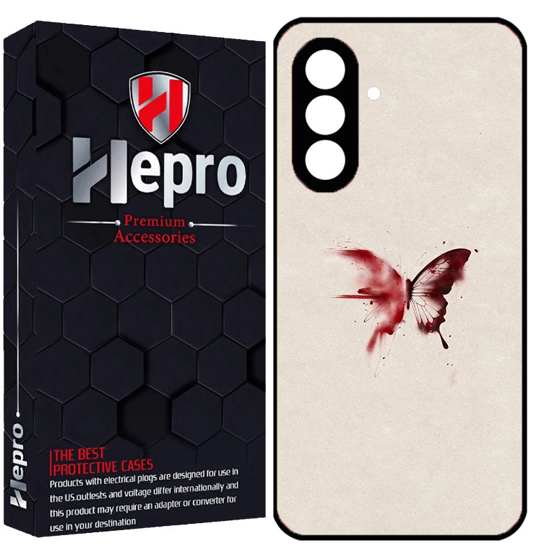 کاور هپرو طرح پروانه کد Dimo-297 مناسب برای گوشی موبایل سامسونگ Galaxy A17