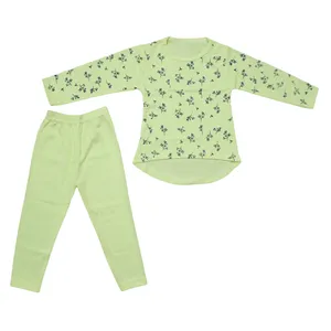 ست تی شرت استین بلند و شلوار دخترانه مدل 113