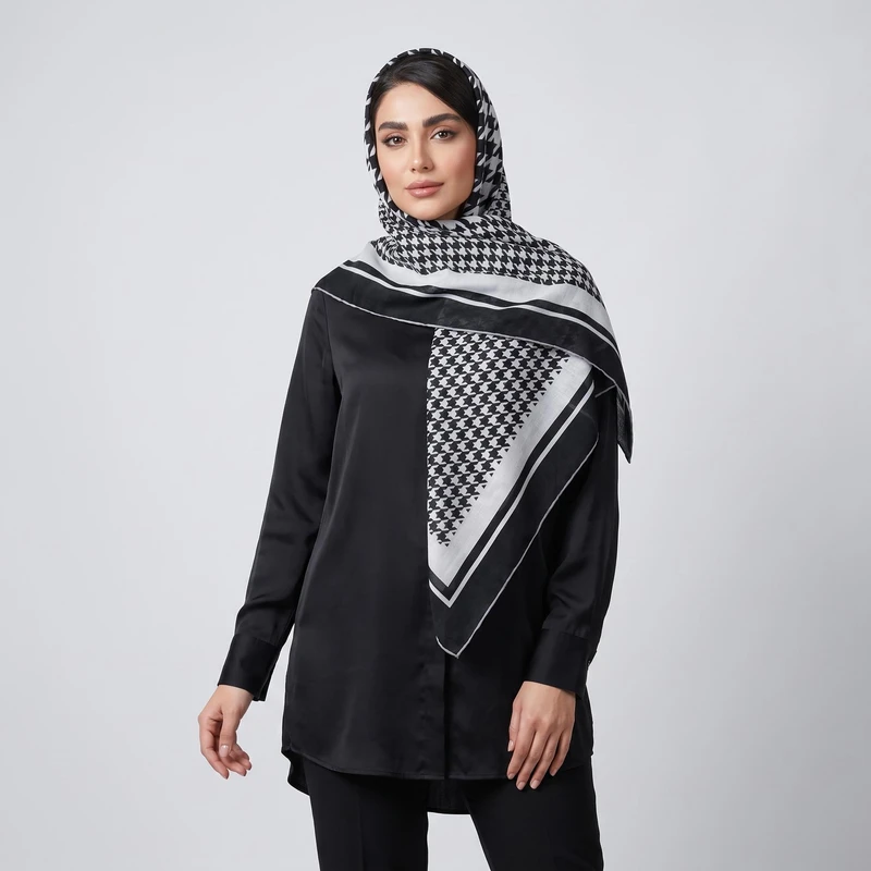 روسری زنانه مدل نخی چهارفصل قواره بزرگ کد 1747