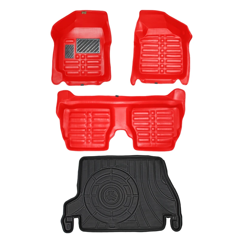 کفپوش پنج بعدی خودرو پانیذ مدل EVA مناسب برای پراید 141 به همراه کفپوش صندوق