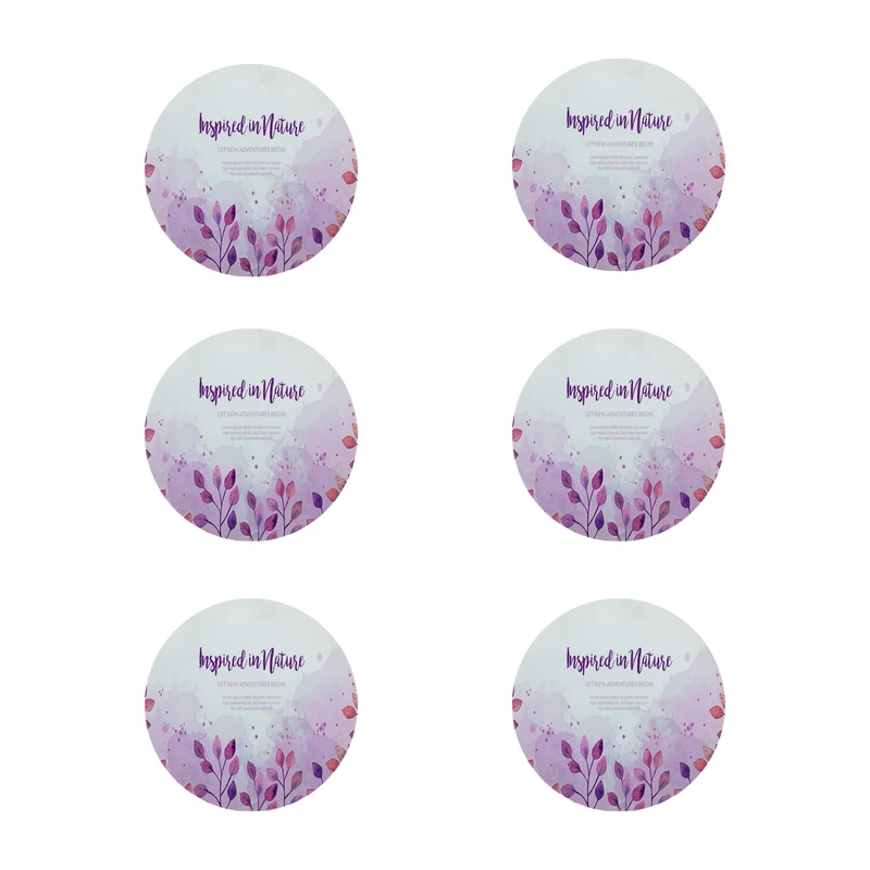 زیر لیوانی طرح برگ کد 8112 بسته 6 عددی