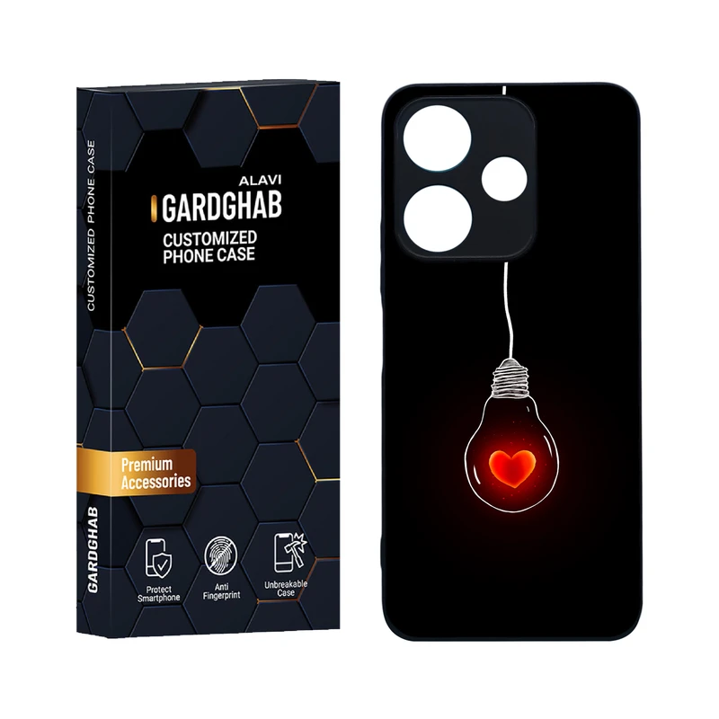 کاور گارد قاب علوی مدل دورژله ای عاشقانه مناسب برای گوشی موبایل شیائومی Redmi 13 4G / 5G