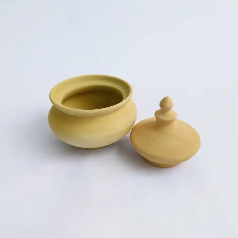 قندان سفالی خام مدل ساده
