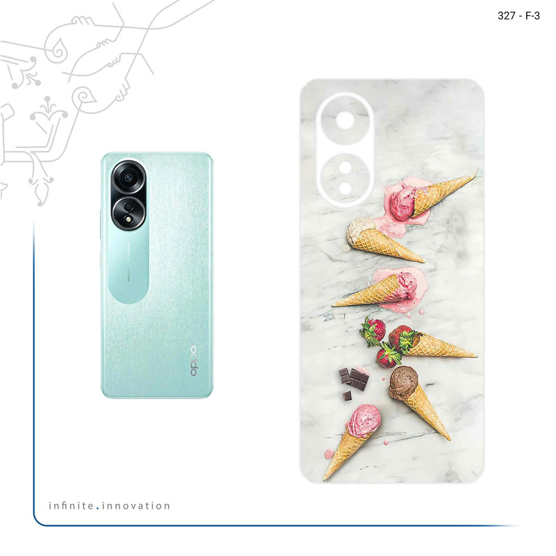 برچسب پوششی ماهوت مدل Funnel_ice_cream مناسب برای گوشی موبایل اپو A58 4G