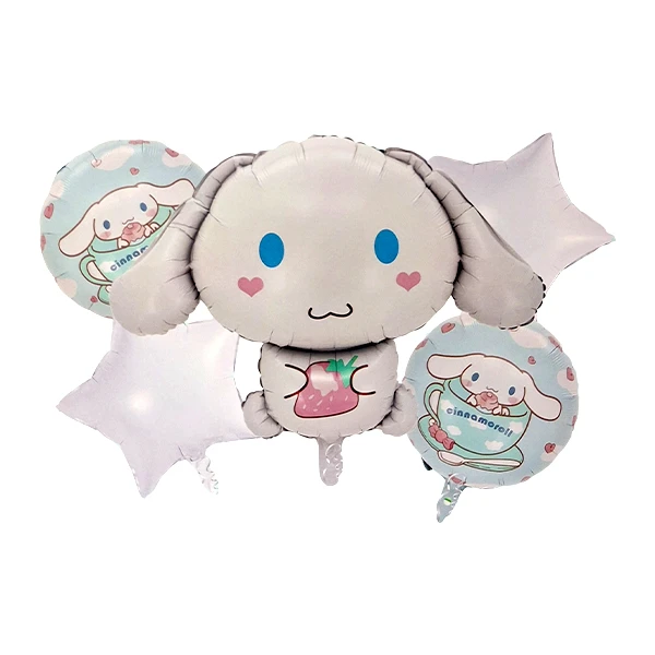 بادکنک فویلی مدل سینامورول کد CinnamorollB5pcs1 مجموعه 5 عددی