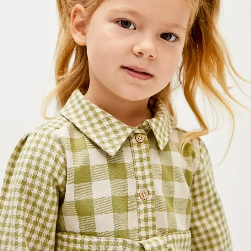 پیراهن دخترانه ال سی وایکیکی مدل چهارخانه