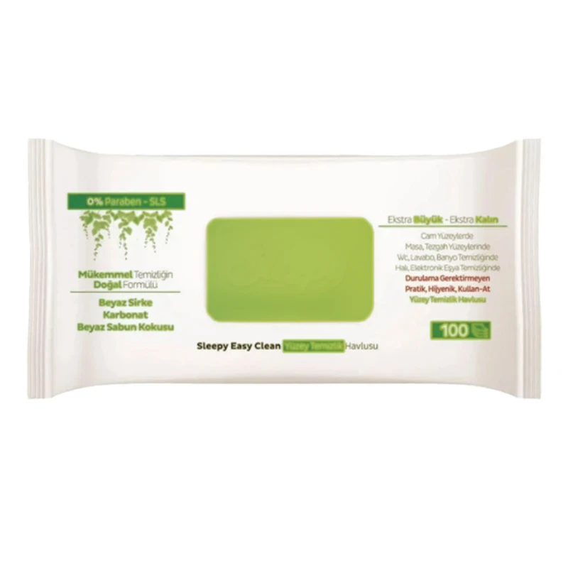 دستمال مرطوب تمیزکننده سطوح اسلیپی مدل arap sabunu بسته 100 عددی