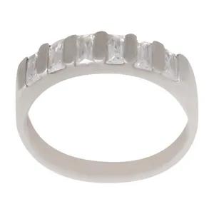 انگشتر نقره زنانه بازرگانی میلادی مدل نگین دار بدون ریزش کد AWR_881