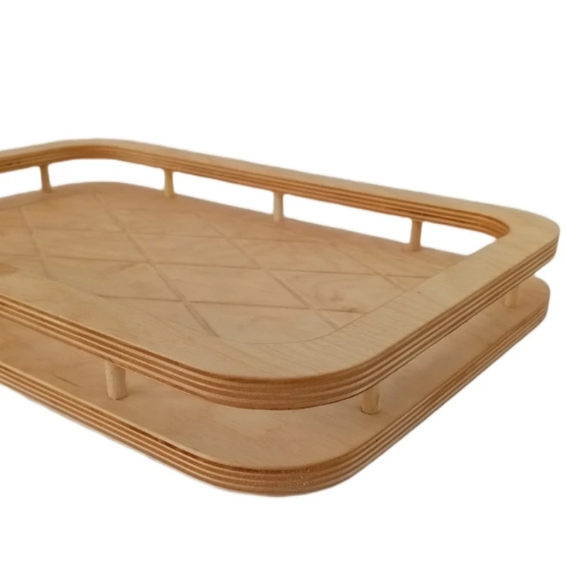 عکس شماره 9 : سینی بدون دسته مدل مستطیل طرح سبد سایز 36x24 سانتی متر