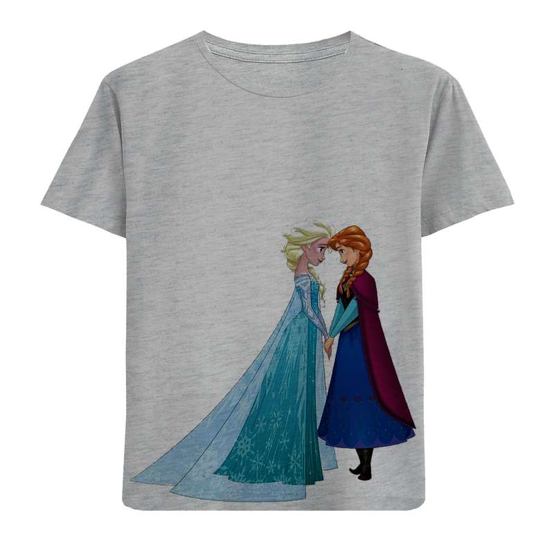 تی شرت آستین کوتاه دخترانه مدل السا وآنا F739