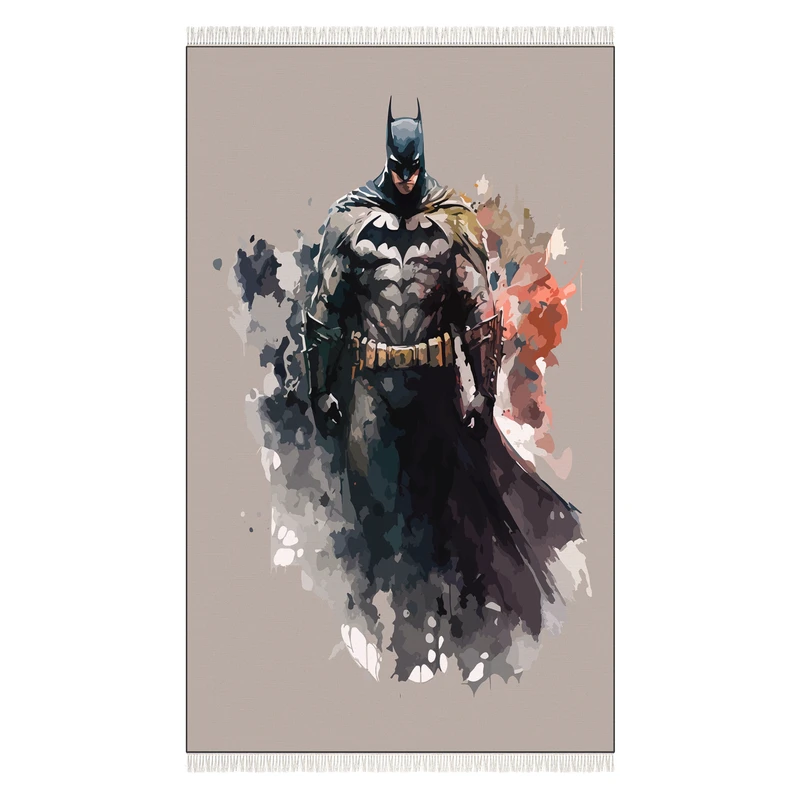 فرش پارچه‌ای مدل کودک طرح بتمن کد 973-1