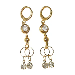 گوشواره زنانه مدل آویز نگیندار کد E/SA/27