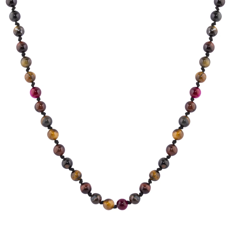 گردنبند زنانه الون مدل گره ای چشم ببر