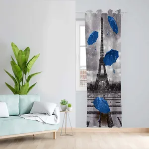 پرده طرح ایفل مدل مخمل پانچی کد 1718a z سایز 140x200 سانتی متر
