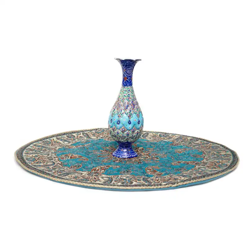 ست هدیه گلدان و رومیزی مدل V210