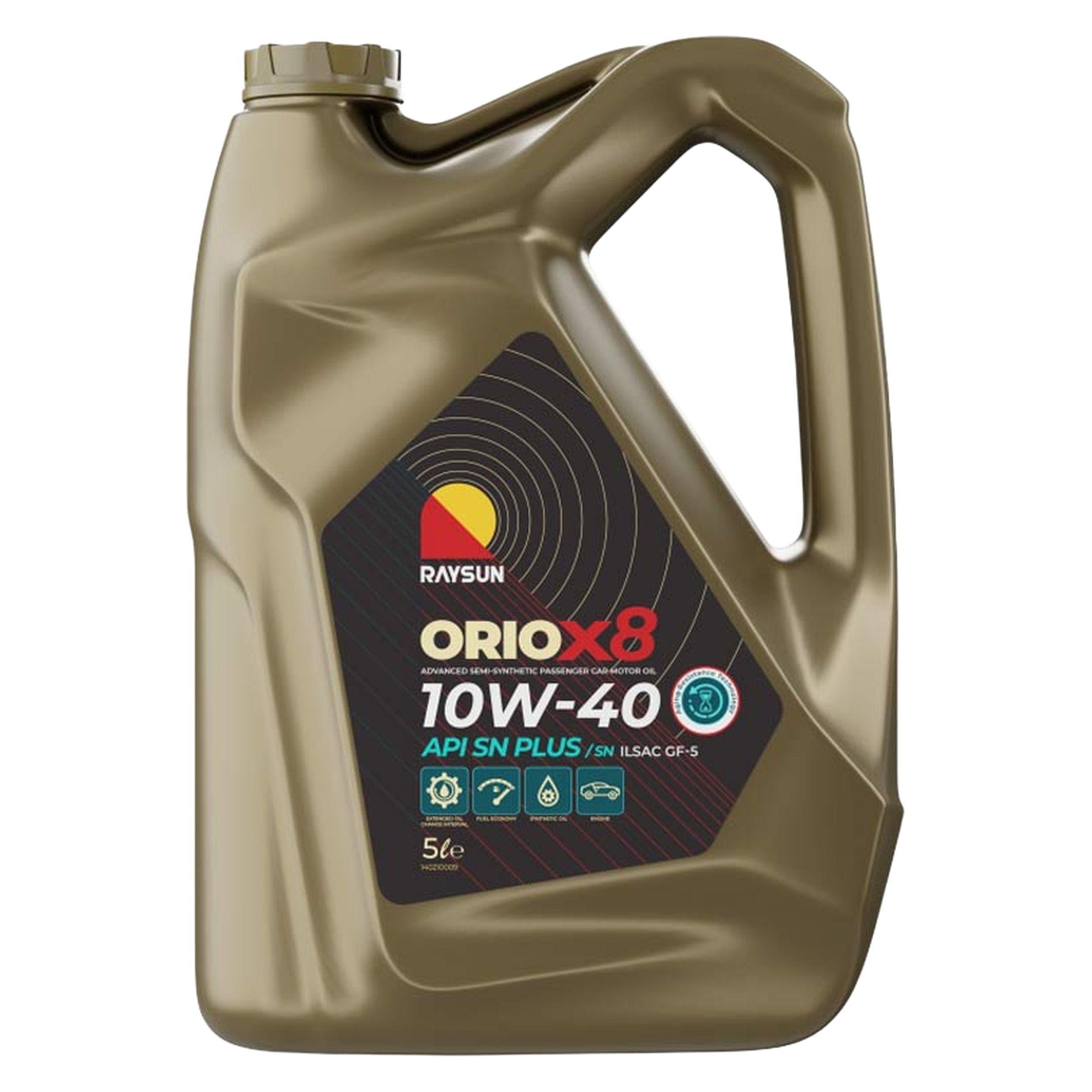 روغن موتور ری سان مدل ORIOX8 10W-40 SN PLUS حجم پنج لیتر