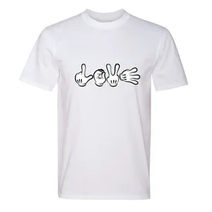 تی شرت آستین کوتاه زنانه مدل T131 طرح لاو