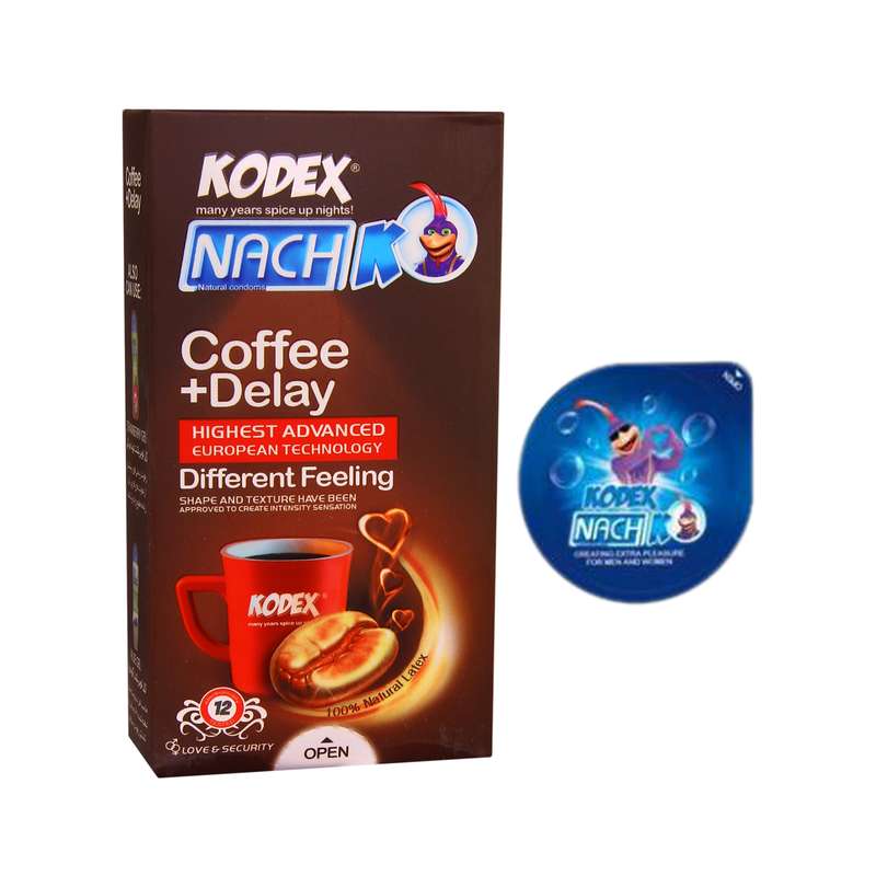کاندوم ناچ کدکس مدل coffee بسته 12 عددی به همراه کاندوم ناچ کدکس مدل بلیسر