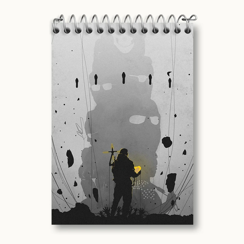 دفتر یادداشت 50 برگ خندالو مدل بازی دث استرندینگ (Death Stranding) کد 35110