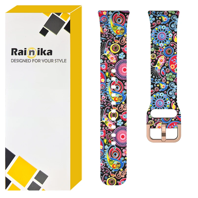 بند ساعت رینیکا مدل Peacock Fit3 مناسب برای مچ بند هوشمند سامسونگ Galaxy Fit 3