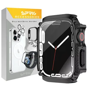 Sprig Armor Guard Cover For Apple Watch Series 7/8/9 41mm with screen protector