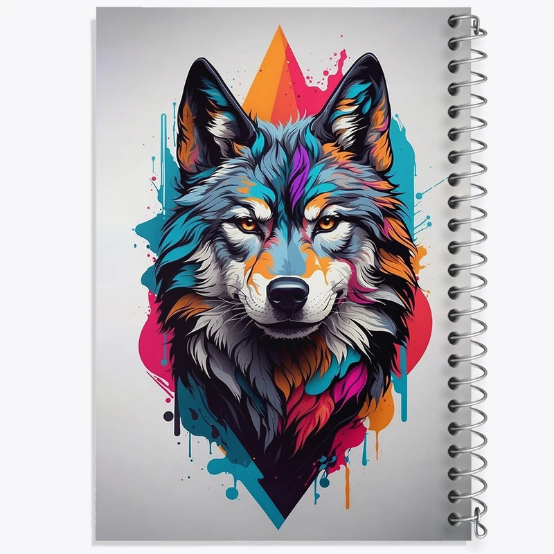 دفتر شطرنجی 50 برگ خندالو مدل گرگ کد N1481