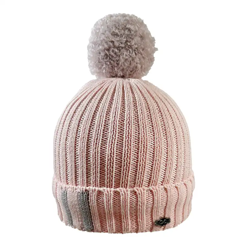 ست کلاه و شال گردن بافتنی نوزادی مدل 72006 رنگ صورتی