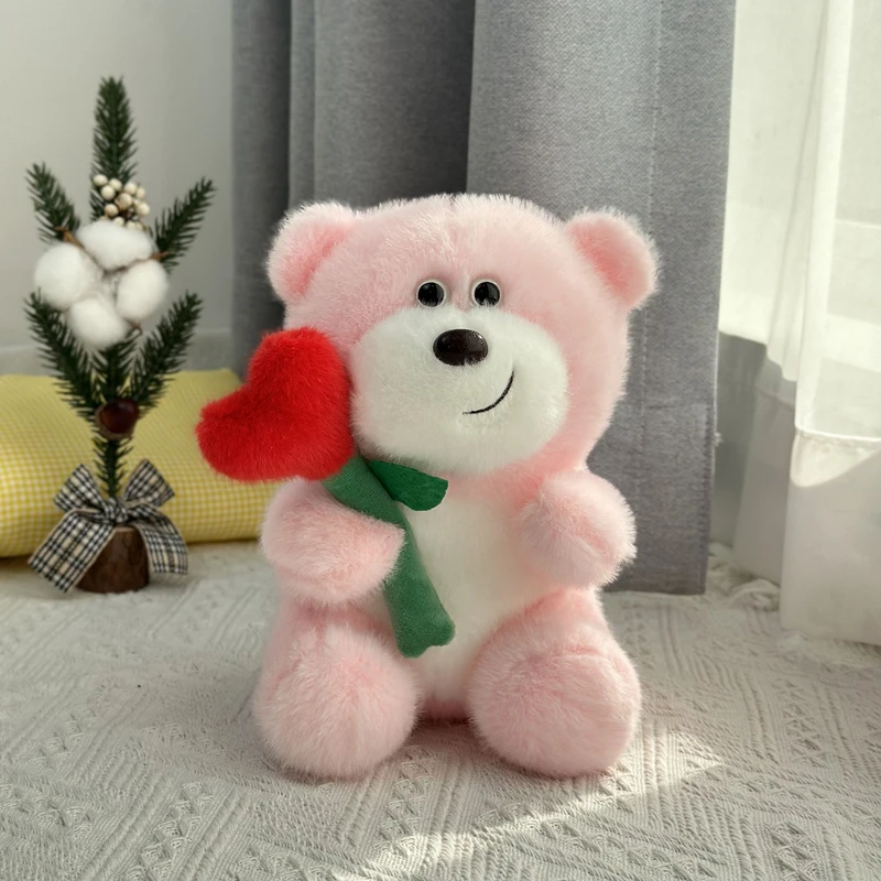 عروسک طرح خرس قلبی روز عشق ارتفاع 30 سانتی متر