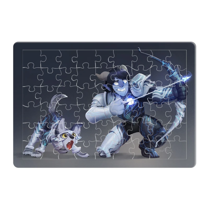 پازل 54 تکه هومرو مدل PL726 طرح انیمیشن شکارچیان ترول