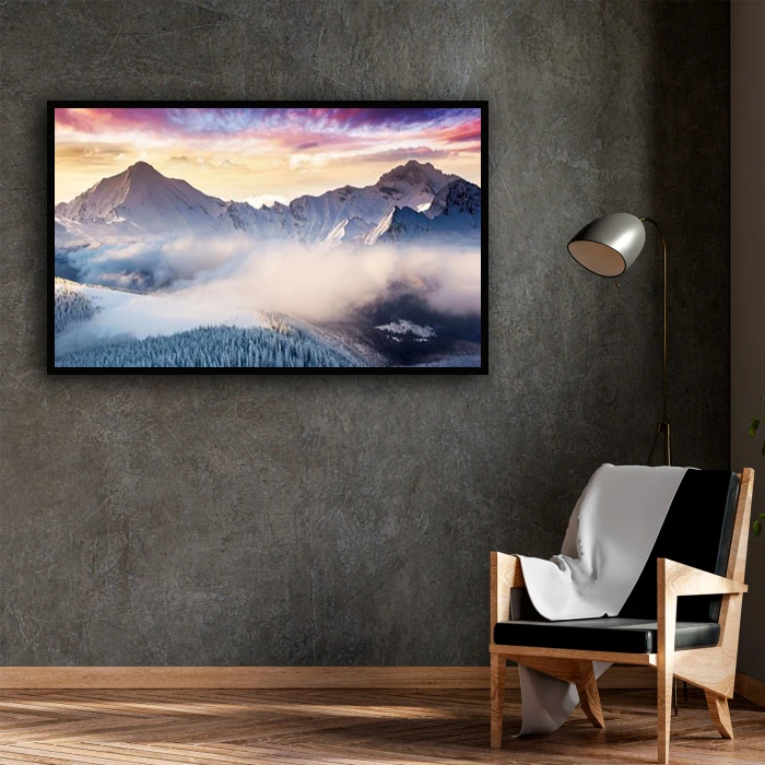 تابلو نوری بکلیت طرح منظره زمستانی مدل B-D1632